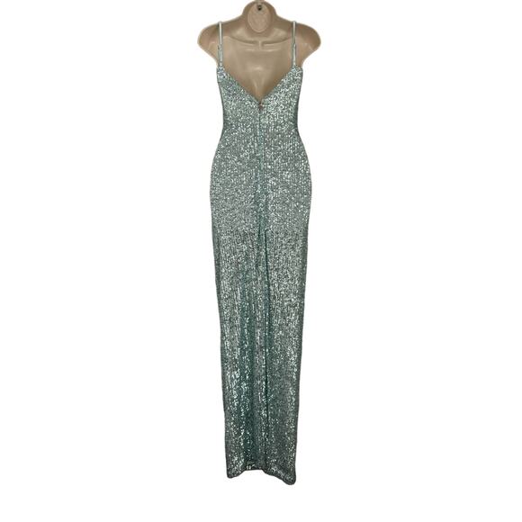 NWT Nookie Lovers Nothing Maxi Sequin Gown Mint M - Picture 5 of 16